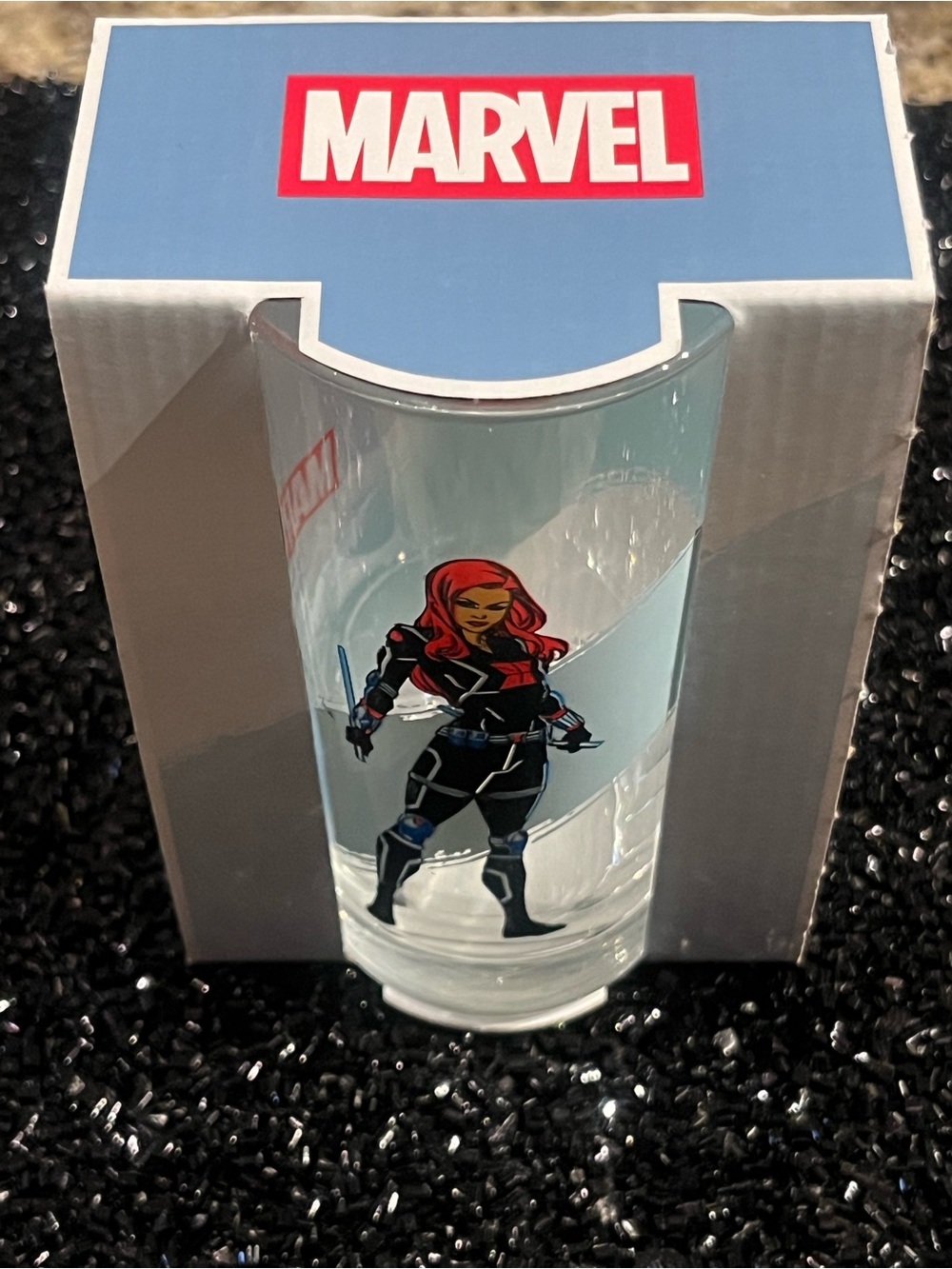 Marvel Comics Black Widow Drinking Glass Cup NEW
